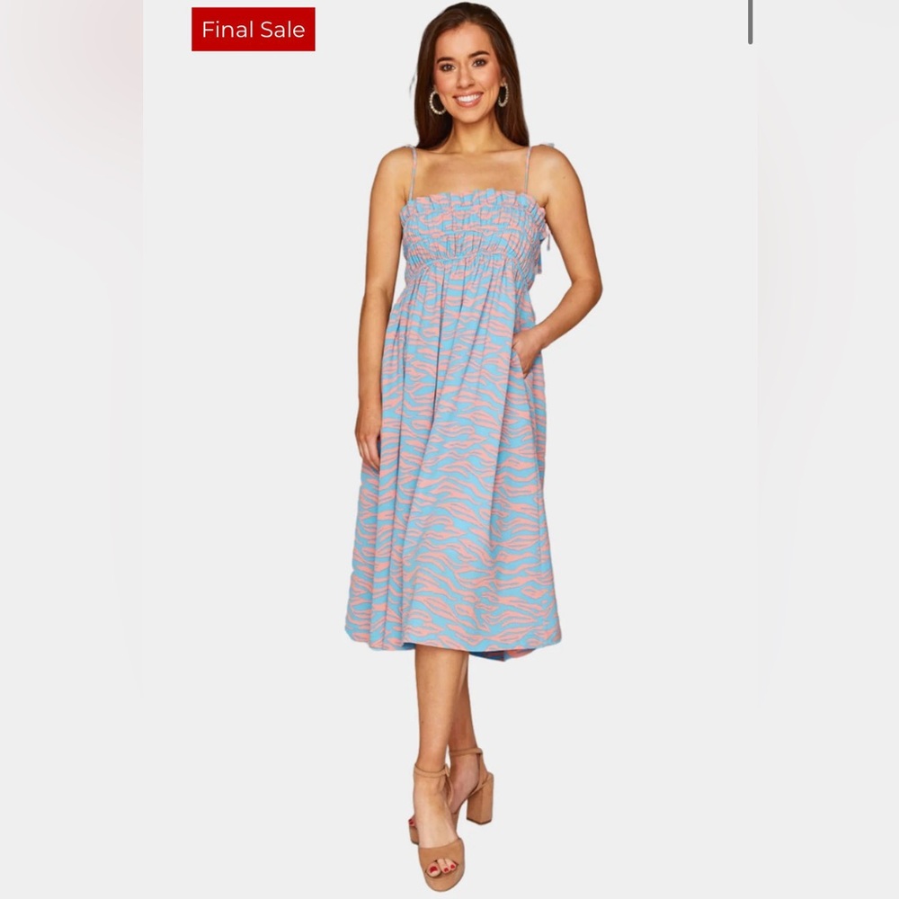 Buddy Love LEXI TIE SHOULDER MIDI DRESS - SWELL - NWT